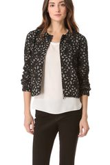 Diane Von Furstenberg Zandy Lace Bomber Jacket