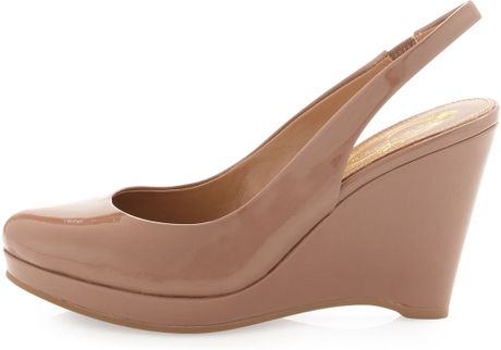 tan slingback wedges