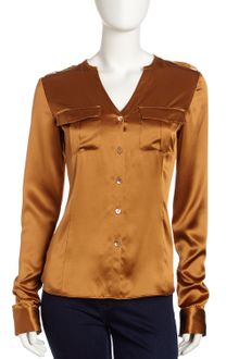 Lafayette 148 New York Gabby Silk Blouse - Lyst