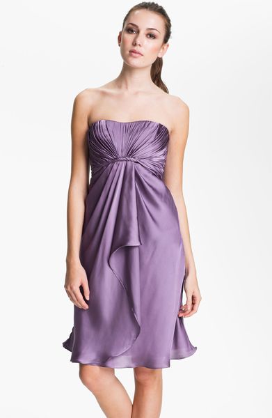 ... Drape Detail Charmeuse Dress Nordstrom Exclusive in Purple (grape