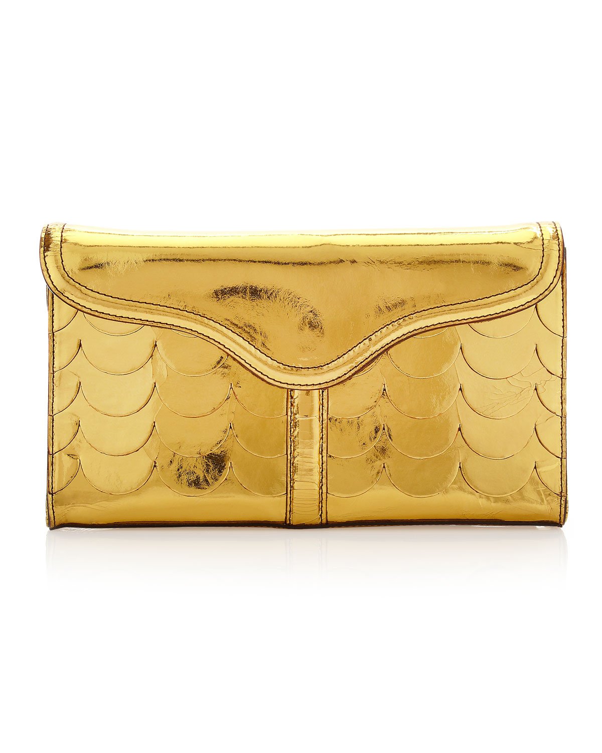 gold metallic clutch purse