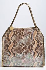 Stella McCartney Falabella Small Oleographic Faux Python Tote
