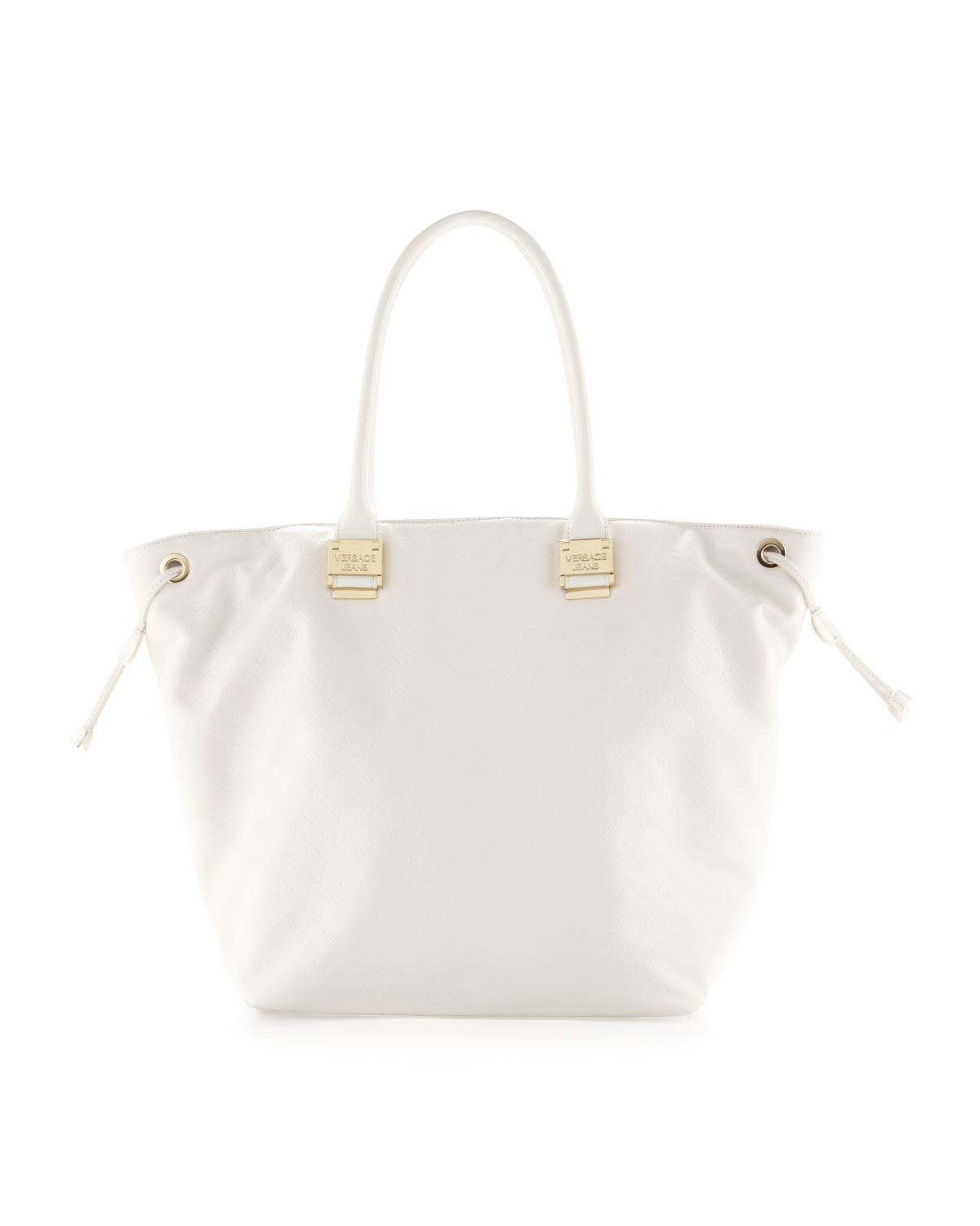 Versace Jeans Couture Draw-string Large Tote Bag in White (bianco) | Lyst