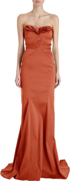 Zac Posen Origami Bust Gown - Lyst