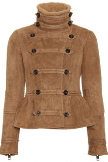 Burberry Prorsum Shearling Jacket with Frogged Trim - Lyst