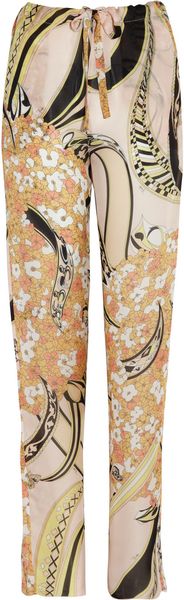 Emilio Pucci Printed Silk-Voile Pants - Lyst