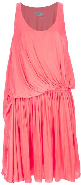 Lanvin Slim Pleated Dress - Lyst
