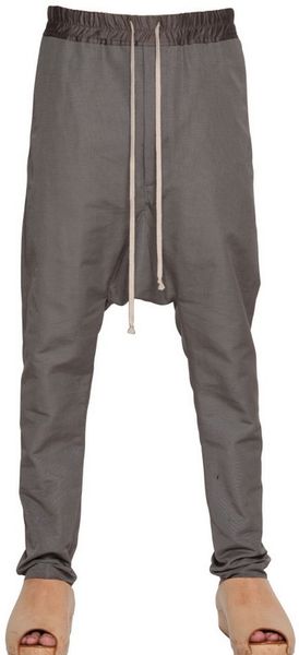 Rick Owens  Light Cotton Faille Trousers - Lyst