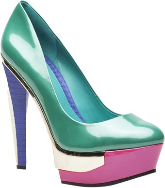 B Brian Atwood Tricolor Pump - Lyst