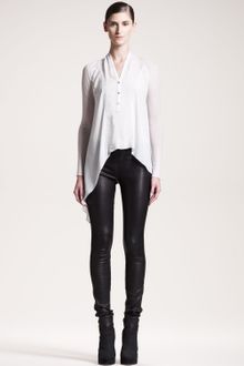 Helmut Lang Stretch Leather Skinny Pants - Lyst