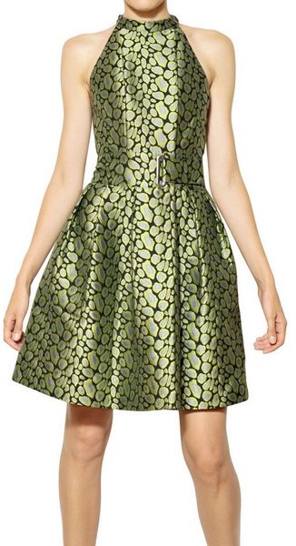 Kenzo Leopard Techno Cotton Jacquard Dress - Lyst