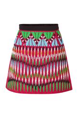 Peter Pilotto Crimson Redmulti Embroidered Front Natalie Skirt