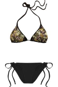 Tara Matthews Handsequined Triangle Bikini - Lyst
