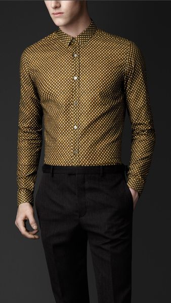 Burberry Prorsum Skinny Fit Acorn Print Shirt - Lyst