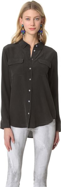 Equipment Slim Signature Blouse - Lyst
