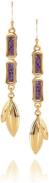 Kara Ross Goldplated Lizarddetail Earrings - Lyst