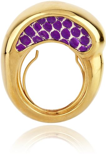 Kara Ross 18karat Goldplated Water Monitor Ring - Lyst
