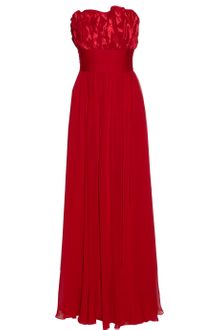 Notte By Marchesa Ruffled Silk Chiffon Gown - Lyst