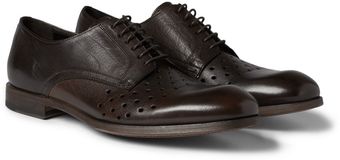 Paul Smith Seagal Perforated Leather Derby Shoes - Lyst