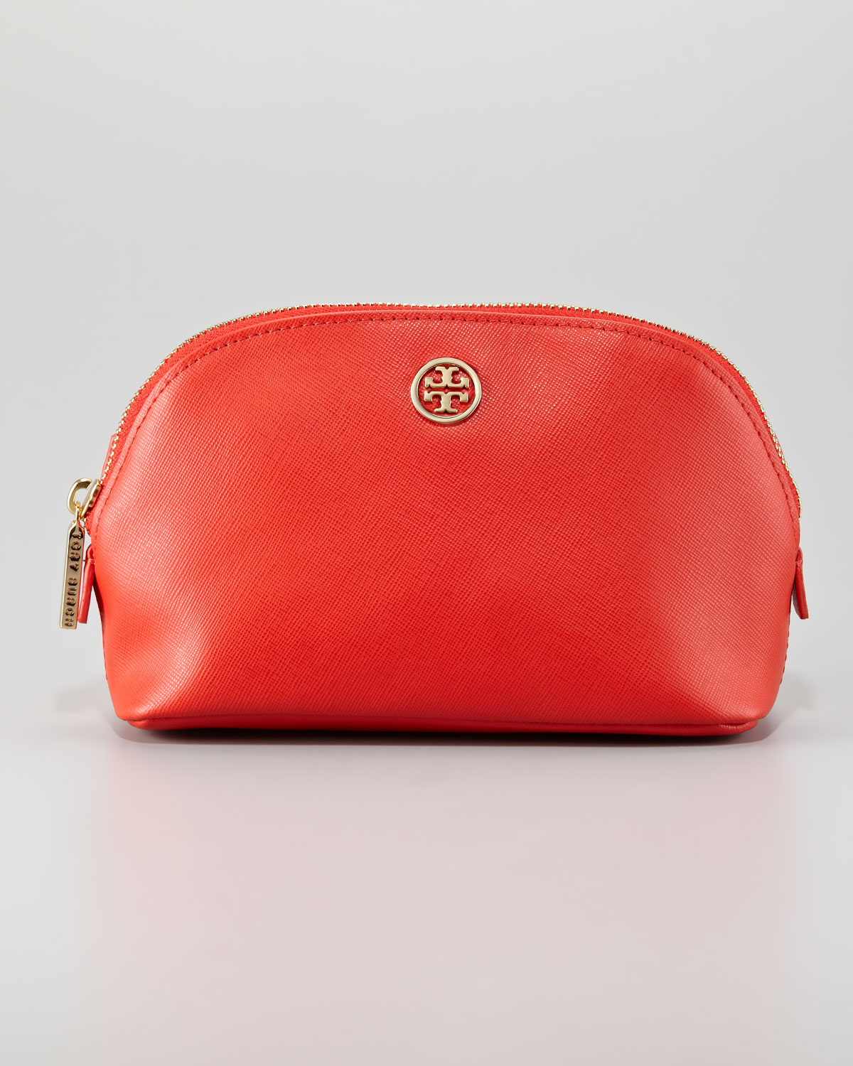 Tory Burch Robinson Makeup Bag Hot Red in Red (hot red beige) | Lyst