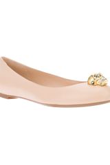 Alexander McQueen Skull Embellished Ballet Flats