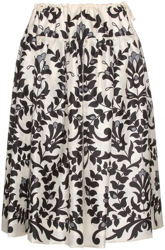Chloé Floral Print Silk Skirt - Lyst