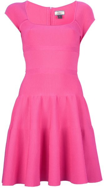 Issa Ribbed Cap Sleeve Dress - Lyst