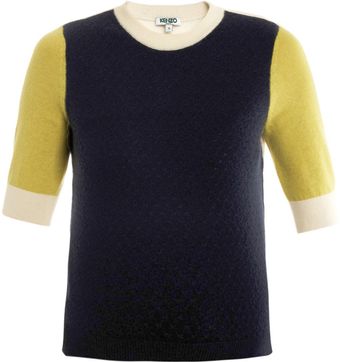 Kenzo Cashmere Blockknit Sweater - Lyst