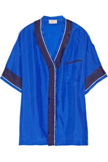 Lanvin Washed Silk Top - Lyst