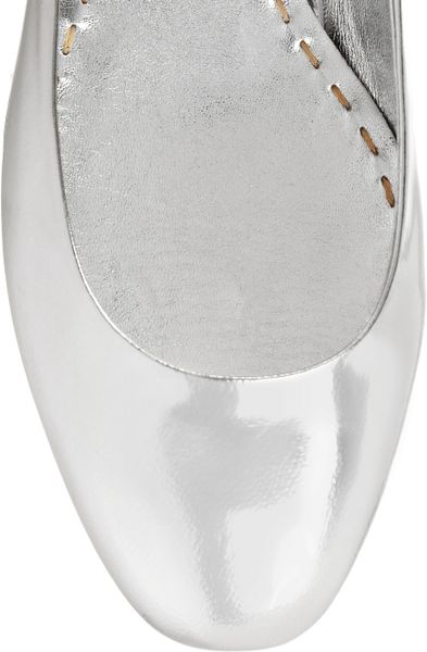 miu miu silver flats
