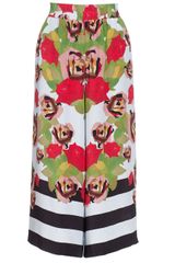 Mother Of Pearl Pink Rent Print Crepe Culottes