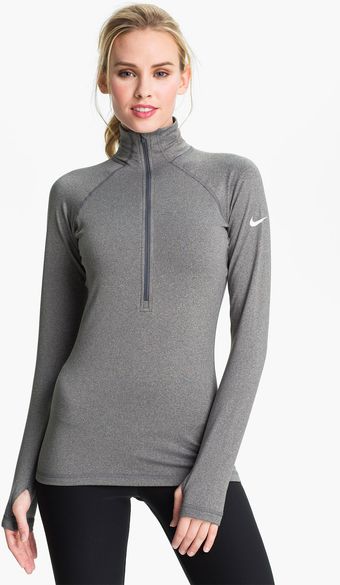 Nike Pro Hyperwarm Half Zip Top - Lyst