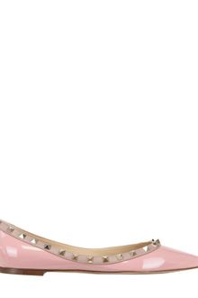 Valentino 10mm Rock Stud Patent Ballerina Flats - Lyst