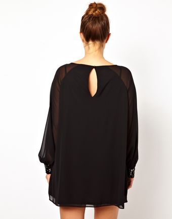 Asos Curve Shift Dress with Jewelled Cuff - Lyst