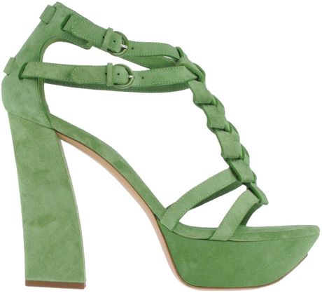 Casadei Platform Sandals in Green