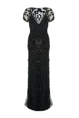 Jenny Packham Embellished Sheer Gown