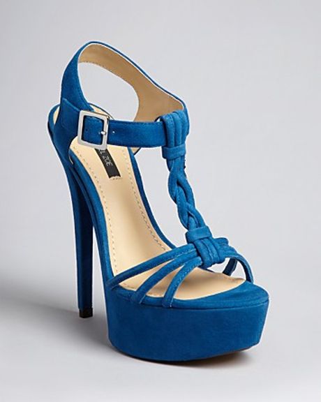 Rachel Zoe Platform Sandals Valerie High Heel in Blue (black) | Lyst