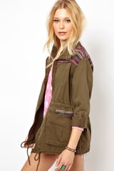 River Island Jacquard Detail Army Jacket