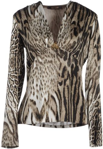 Roberto Cavalli Animal Print Blouse - Lyst