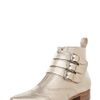 Tabitha Simmons Early Leather Booties in Gold in Gold - Lyst