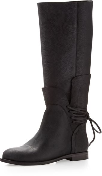 Vera Wang Lace Back Boot - Lyst