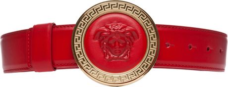 Versace Oversized Belt in Red in Red | Lyst