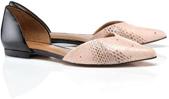 3.1 Phillip Lim Devon Dorsay Snakeskin Pointed Pumps - Lyst
