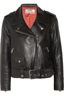 Acne Mape Leather Biker Jacket - Lyst