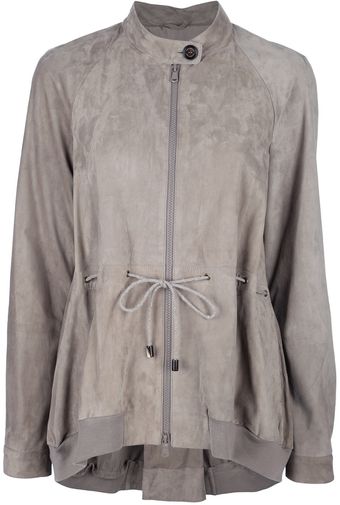 Brunello Cucinelli Leather Jacket - Lyst