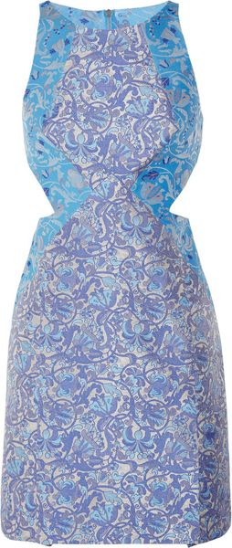 Richard Nicoll Cut Out Brocade Mini Dress - Lyst