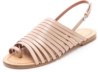 Sigerson Morrison Flat Strappy Sandals - Lyst