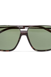 Yves Saint Laurent Tortoiseshell Aviator Sunglasses - Lyst
