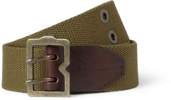 McQ by Alexander McQueen Leather Trimmed Canvas Belt - Lyst