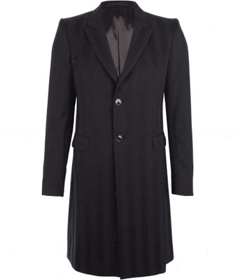 Alexander McQueen Black Single Breasted Tailored Coat - Lyst